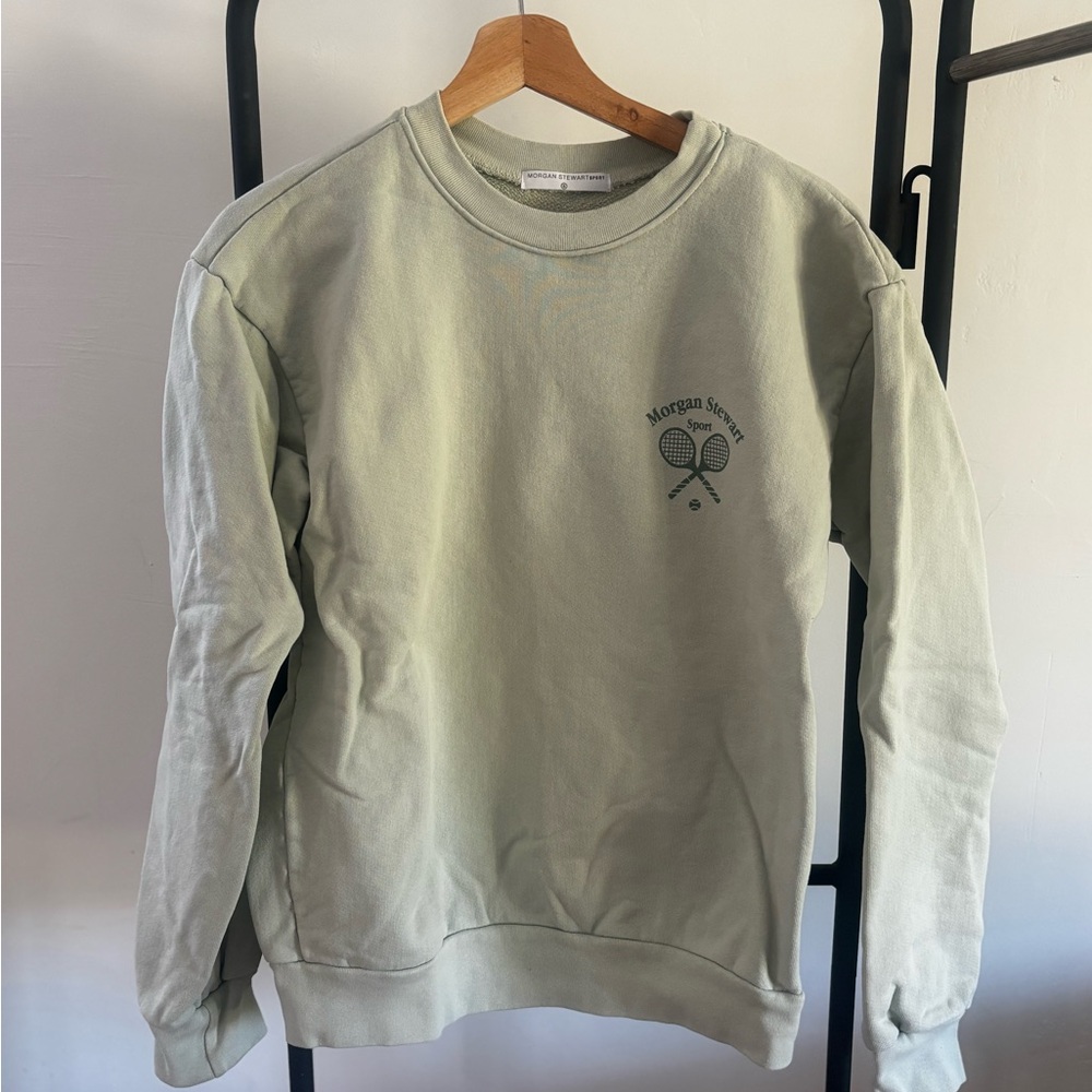 Morgan Stewart Sport Sage Green Crewneck Sweater